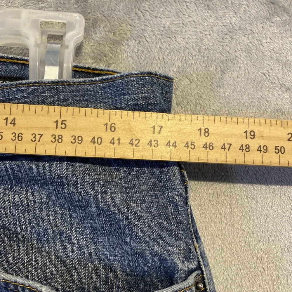 Calvin Klein Jeans Men 32x28 Blue Straight Loose Raw Hem Grunge Streetwear READ